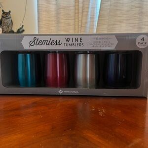 Stemless Wine Tumblers - Multicolor Set